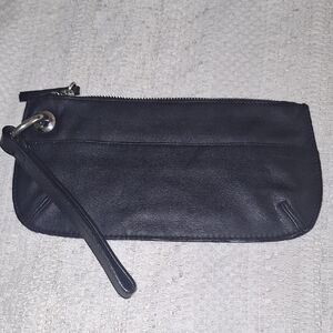 Vintage Old Navy Chic Black Leather Wristlet